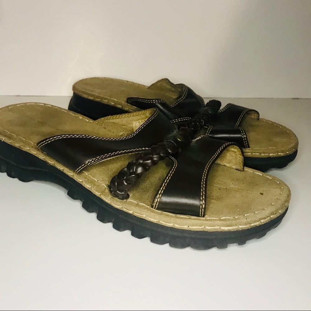 Lower East Side brown sandals size 11 wide